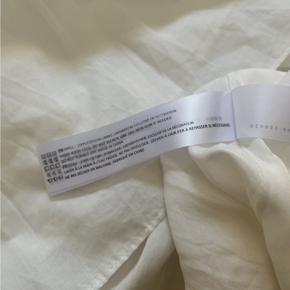 Anthropologie Brand En Saison Bea Eyelet Tie Back Maxi Dress White Size Large - Picture 5 of 9